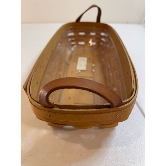 Longaberger rectangle basket from 2001 with plastic liner - Picture 6 of 8